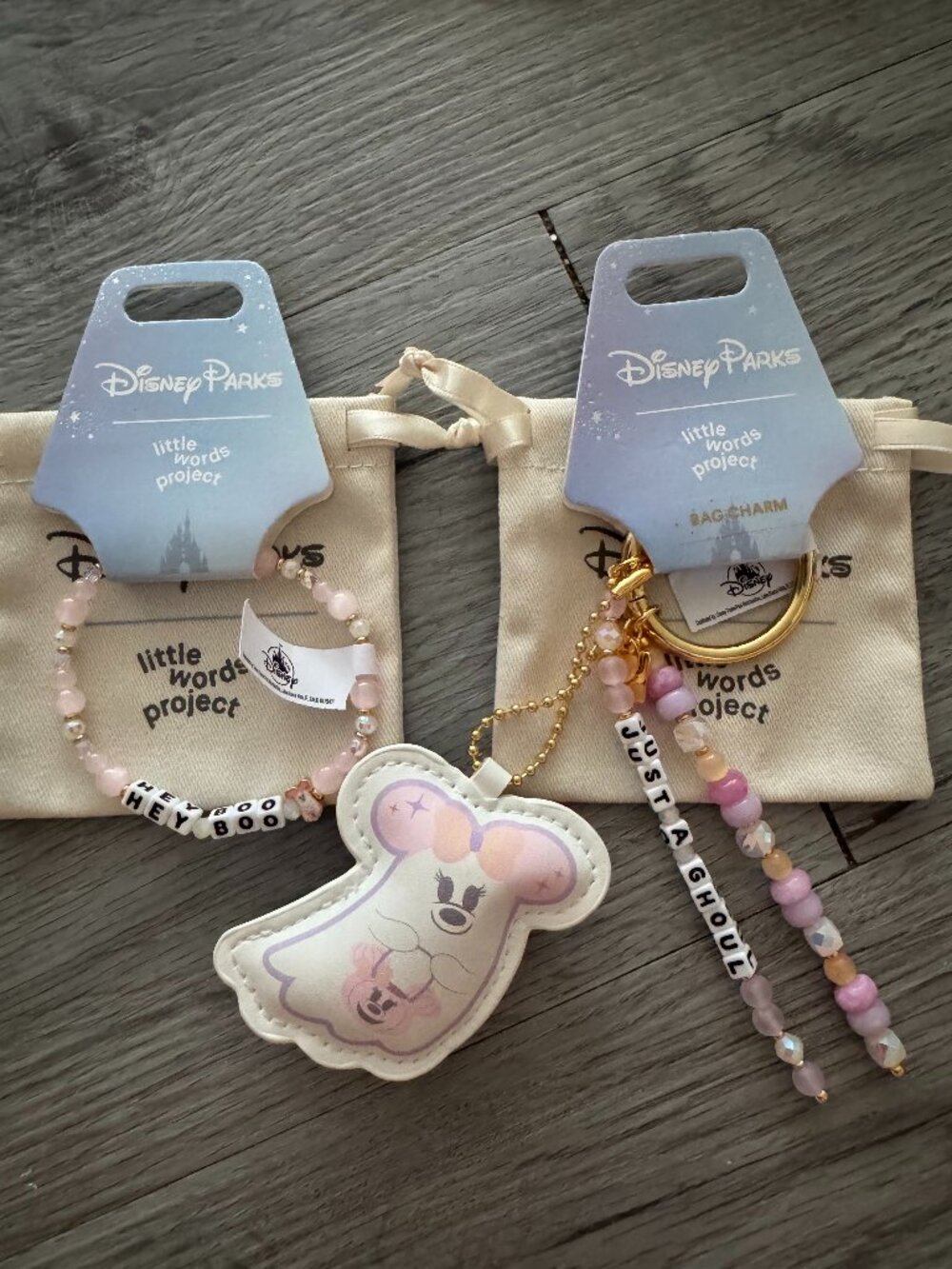 Disney Parks x Little Words Project Bundle - Cute Ghostie bagcharm & hey boo